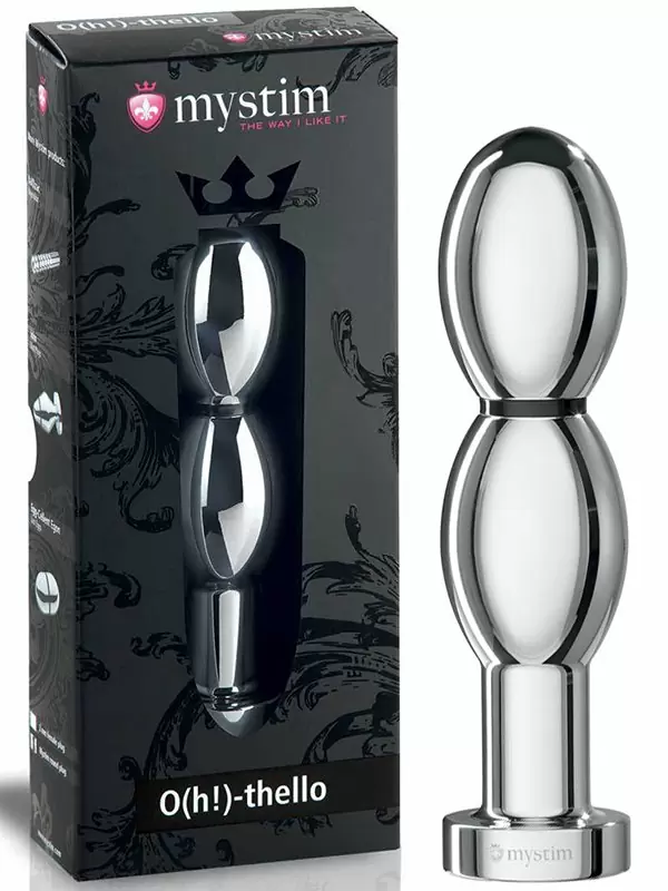 Анально-вагинальный массажер O(h!)-thello с электростимуляцией – серебристый