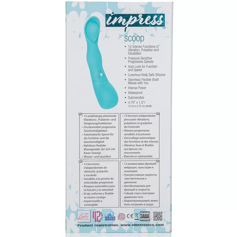 Вибромассажер Impress Scoop – голубой