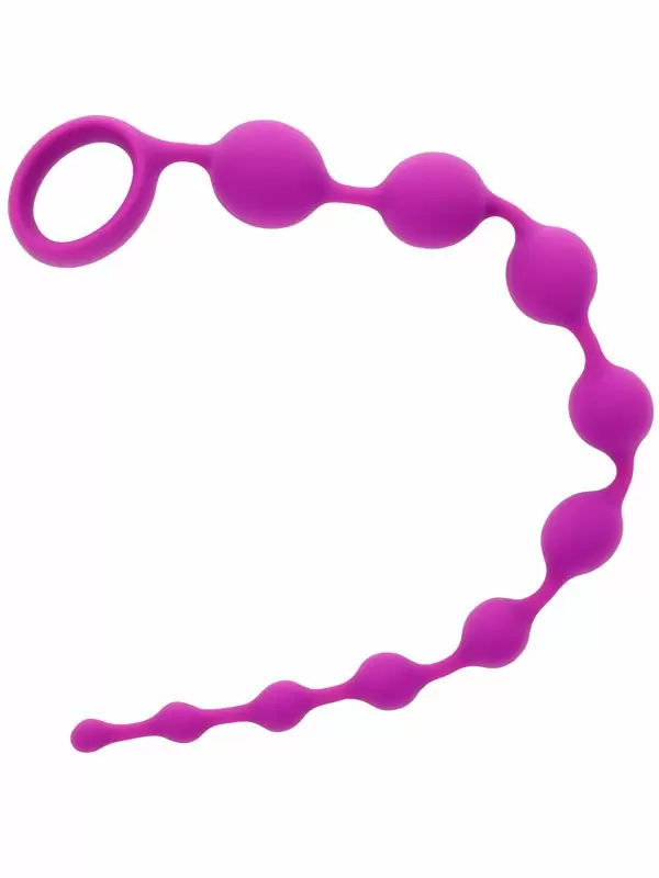 Элегантная анальная цепочка Evolved Beaded Adventure, 10 бусин, 30 см, силикон