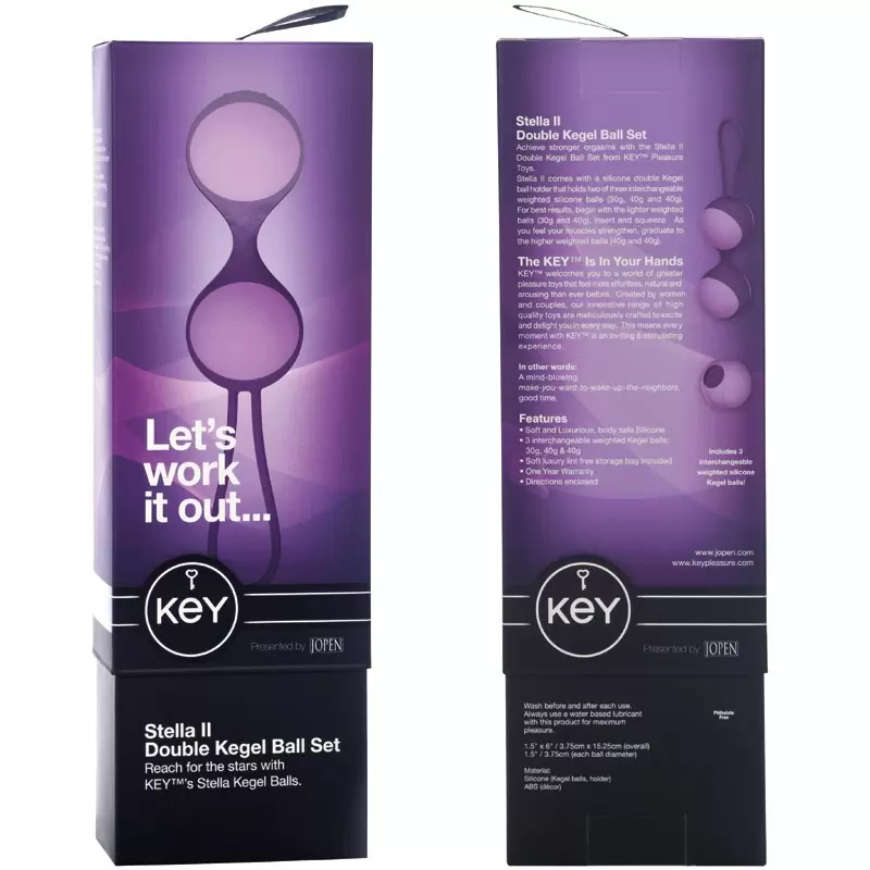 Набор из 3-х вагинальных шариков разного веса Stella II - Lavender