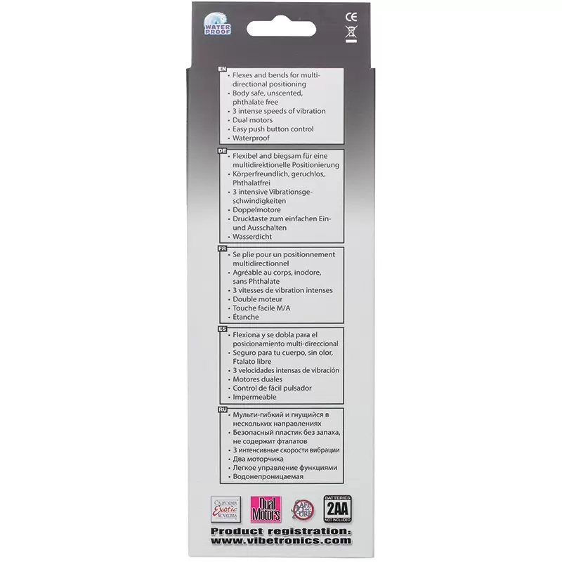 Фаллоимитатор двухголовый с вибрацией Bendie Power Stud Over & Under – розовый