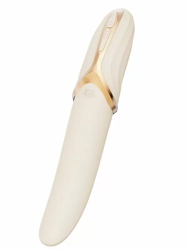 Элегантный вибратор Zalo EVE, 22 см, 6 режимов, с имитацией оральных ласк, функцией нагрева, бежевый