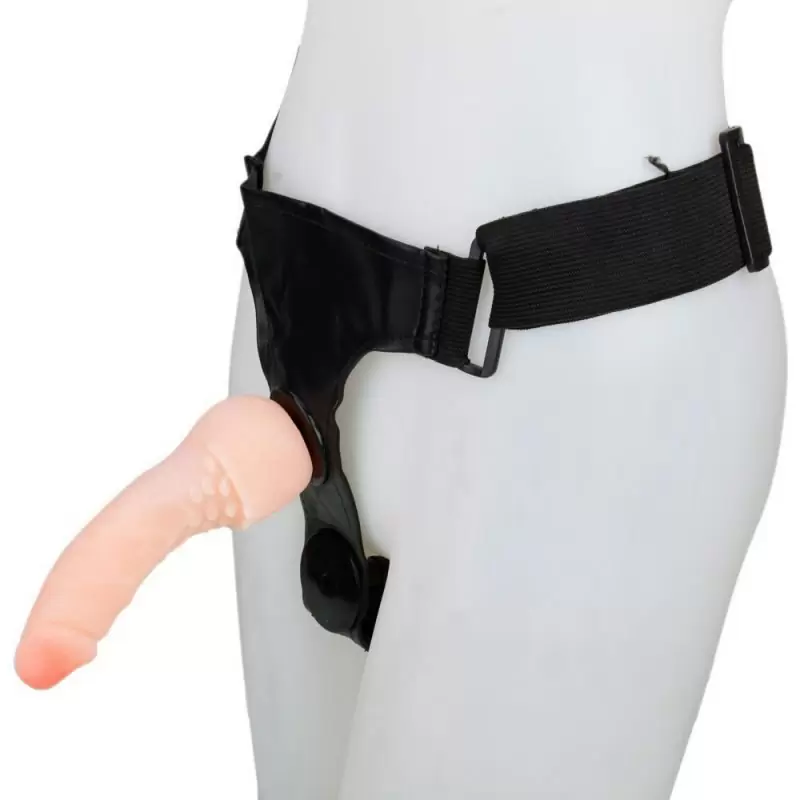 Женский анально-вагинальный страпон на трусиках Ultra Female Harness – телесный