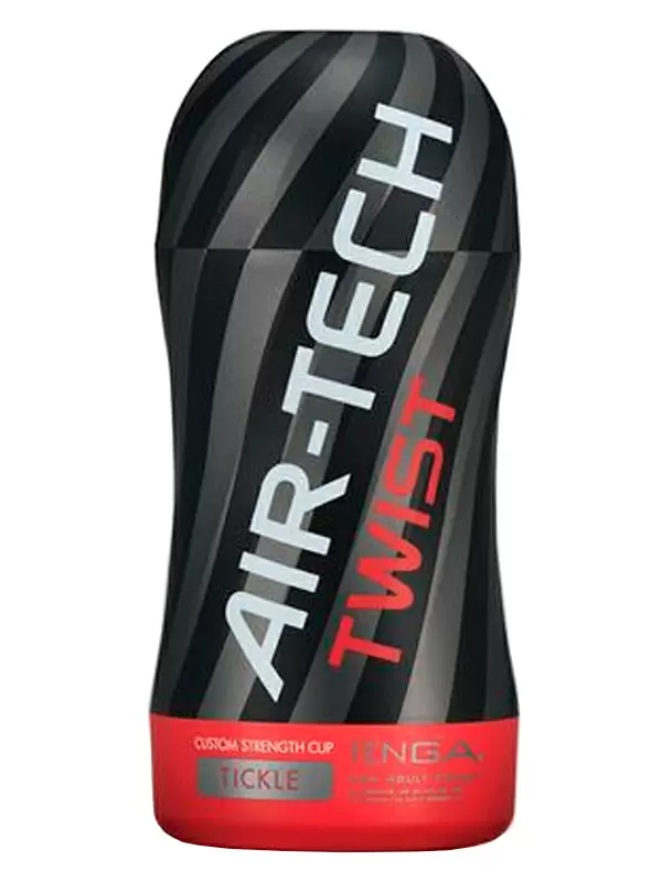 Нереалистичный мастурбатор Tenga Air-Tech Twist Tickle, диаметр 7,8 см, ТПЭ, красный