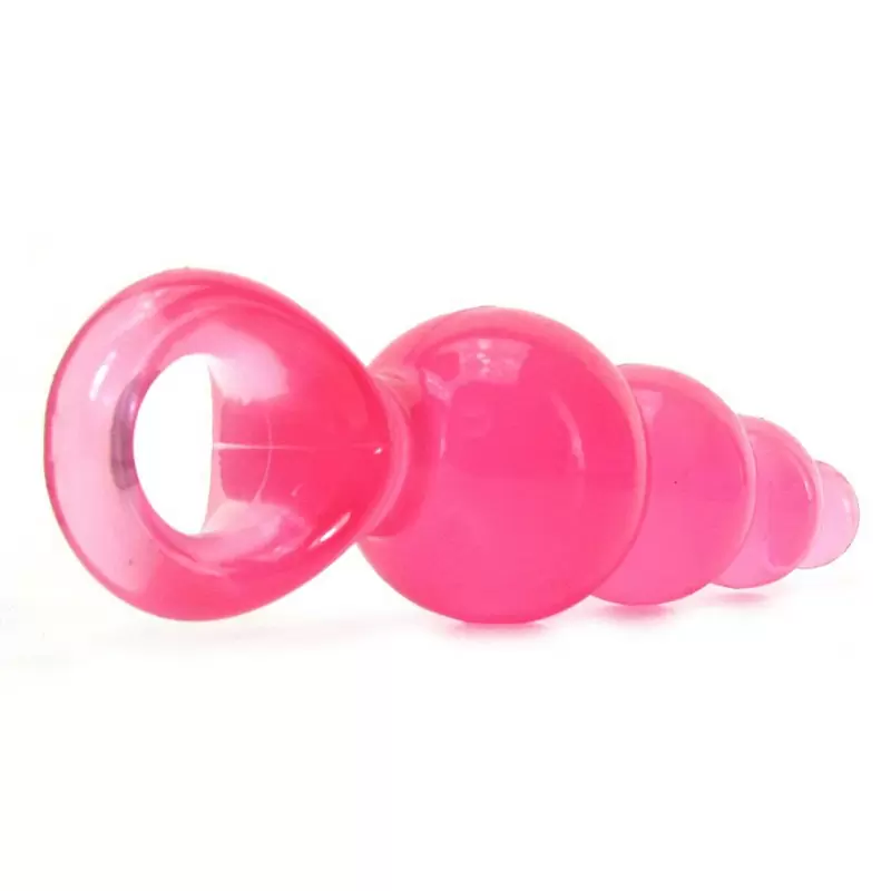 Анальная пробка с кольцом Jolie Ripples Large – розовая