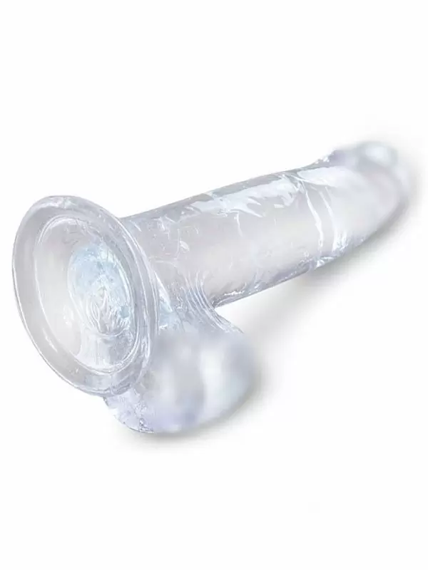 Реалистичный фаллоимитатор Pipedream King Cock Clear, TPE, 20 см, прозрачный, фиолетовый