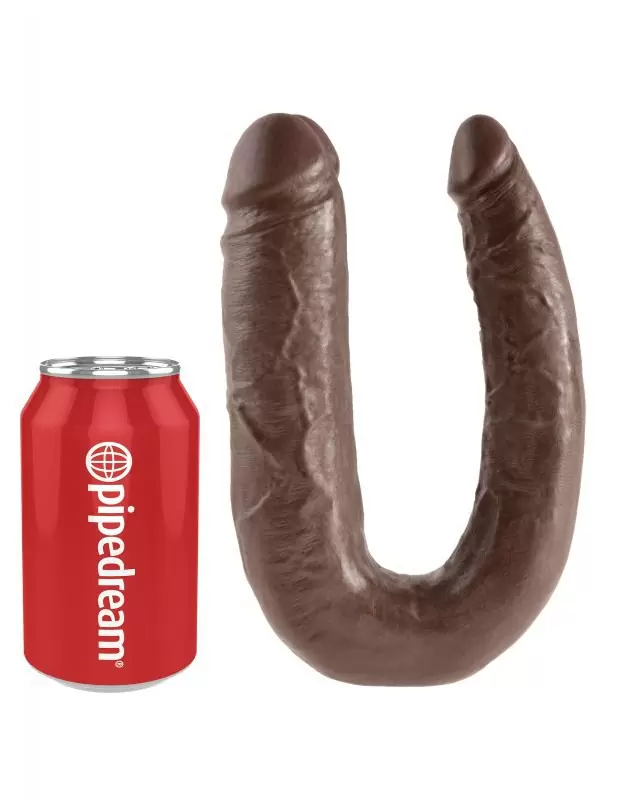 Фаллоимитатор двухголовый U-образный Double Trouble Large большой – коричневый
