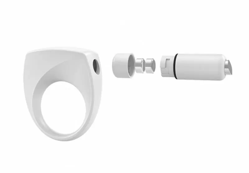 Эрекционное кольцо Ovo B6 с вибрацией – белый