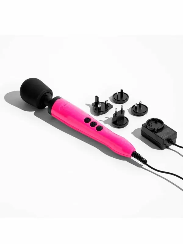 Мощный вибратор Doxy Die Cast, 37 см, силикон, розовый