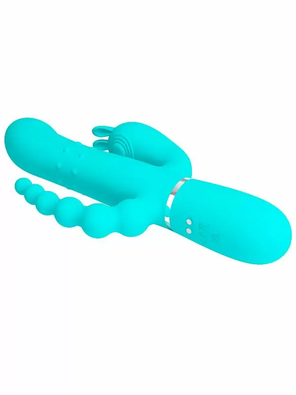 Тройной Вибратор-кролик Baile, 7 режимов, вращающиеся шарики