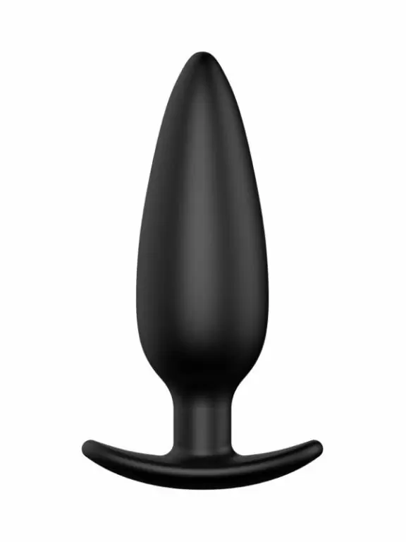 Вытянутая анальная пробка Erozon №07 Self Penetrating Butt Plug, 11 см, со смещенным центром тяжести, силикон, черный