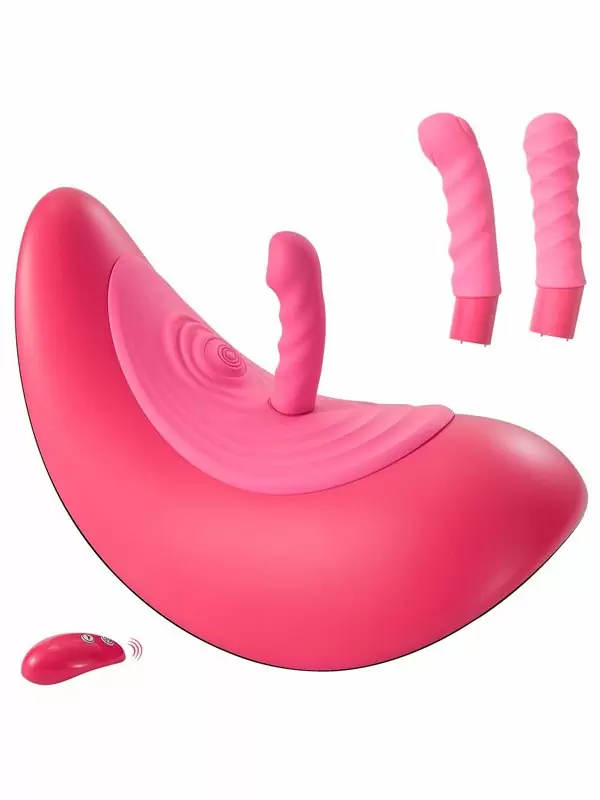 Эргономичная виброподушка Orion RIDE ON, 3 насадки, 44 см, 13 режимов, силикон, розовый