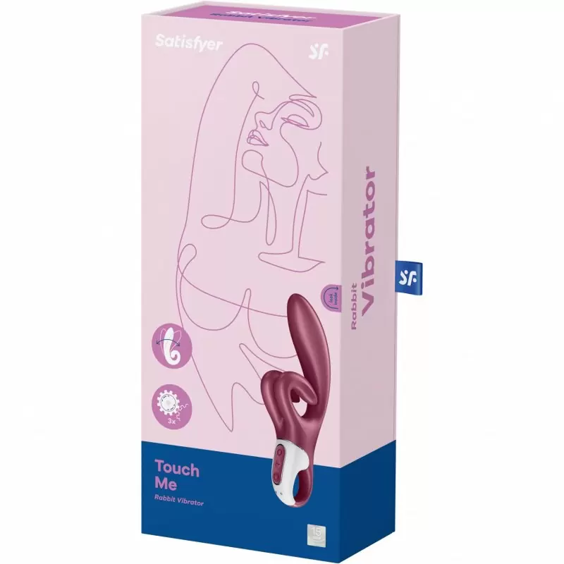 Вибратор-кролик Satisfyer Touch me, два мотора, 21,2 см, 12 режимов, красный