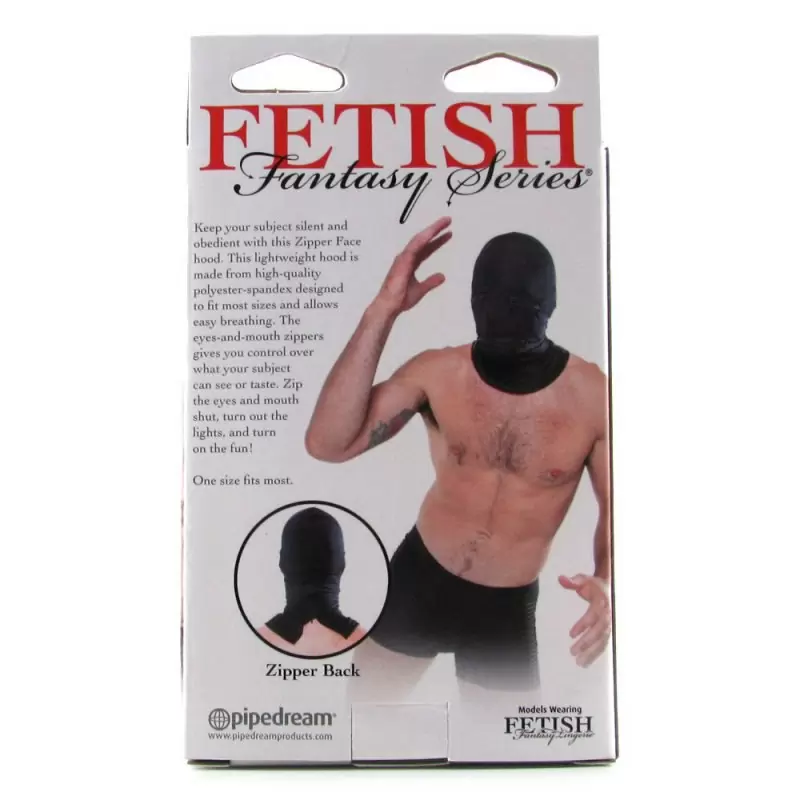 Маска на голову с молниями Zipper Face Hood – черный