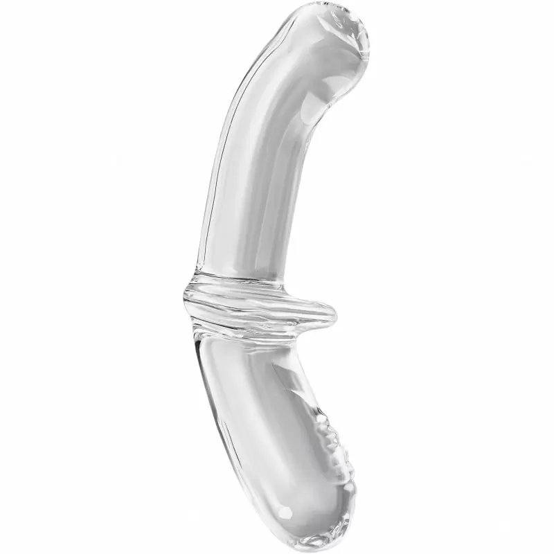 Стеклянный фаллоимитатор Double Crystal, 24 см, двухсторонний, прозрачный