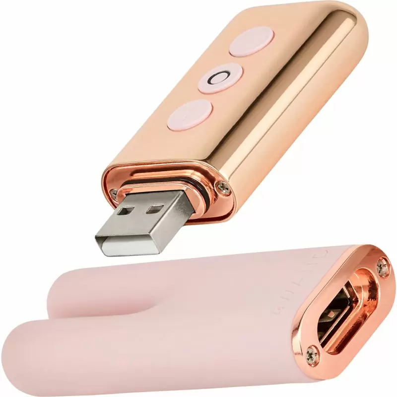 Двухмоторный мини-вибратор Le Wand Deux розовое золото