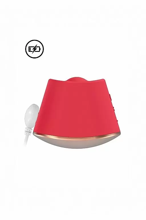 Клиторальный стимулятор с вибрацией и ротацией Dazzling (красный)