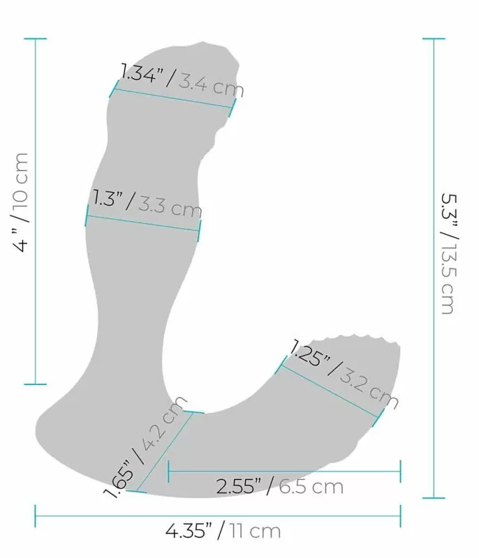 Мощный стимулятор простаты BlueLine Thumper - Prostate Flicking, с пультом Д/У, 13,5 см, 4 режима, силикон