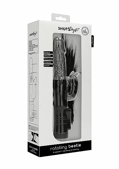 ВИБРАТОР КРОЛИК ROTATING BEETLE - черный