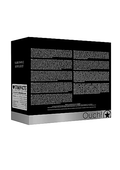 Набор акриловых анальных пробок Acrylic Goldchip Butt Plug Set