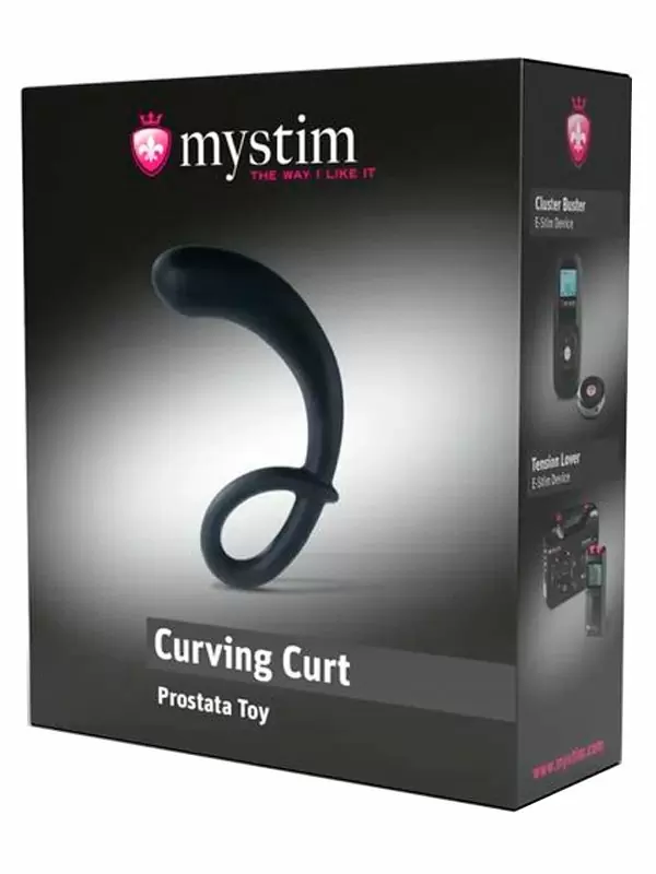 Анальная втулка Mystim Curving Curt, 13 см, силикон, черная