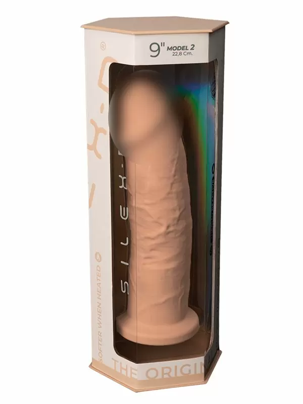 Реалистичный фаллоимитатор SILEXD Model 2, 22,8 см, силикон, светлый телесный