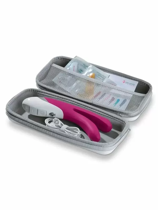 Двойной вибратор Mystim Bon Aparte, 25 см, 8 режимов, фиолетовый