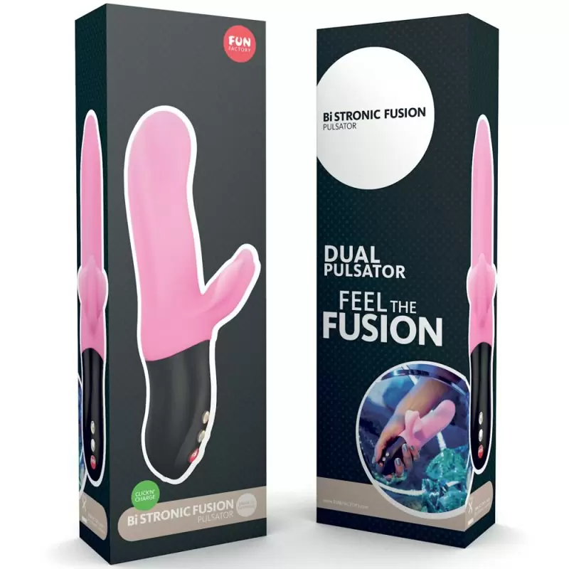 Пульсирующий вибратор-кролик Fun Factory Bi Stronic Fusion 21,5 см, с функцией толчков, розовый