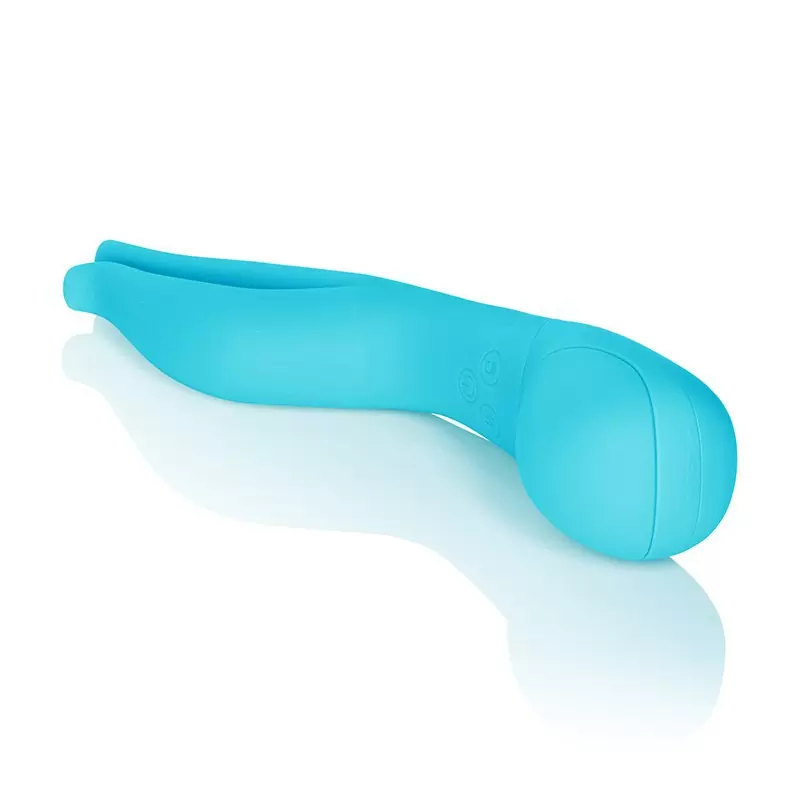 Вибромассажер Impress Dual Kiss со стимуляцией клитора – голубой