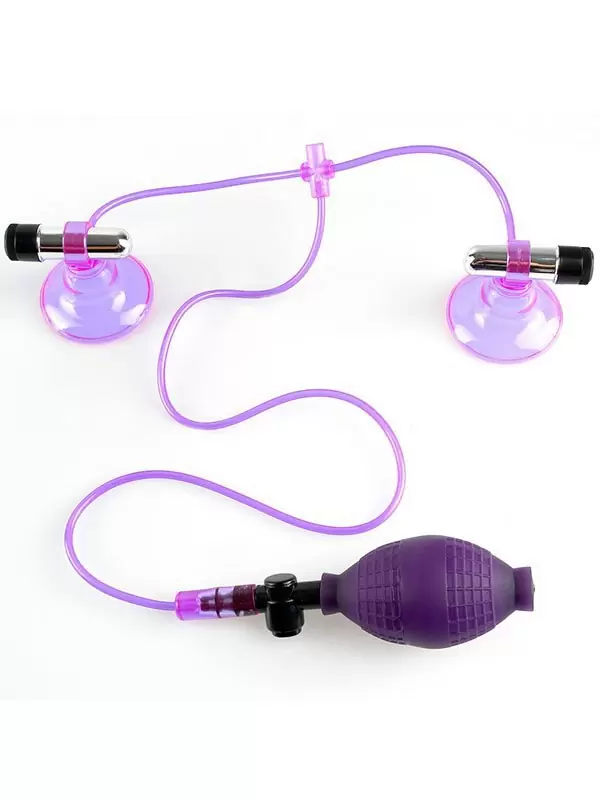 Вибро-помпы для сосков Vibrating Nipple Super Suck-hers – розовый