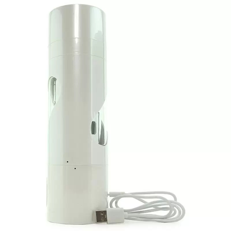 Перезаряжаемый мастурбатор вагина Roto-Bator Pussy с ротацией - серебристый