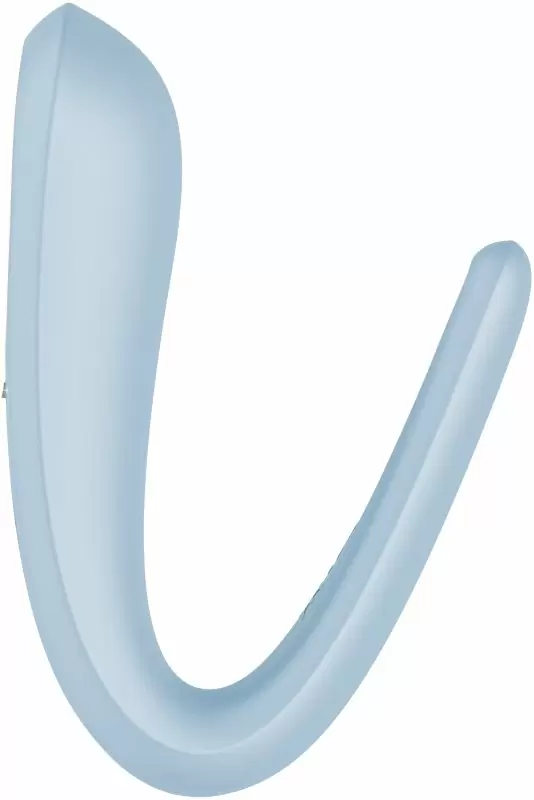 Вибромассажер для пар Satisfyer, голубой, 10 режимов, силикон