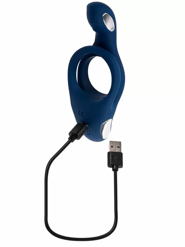 Эрекционное кольцо Evolved Ring Around The Rosy с двойным подхватом мошонки, 10 скоростей