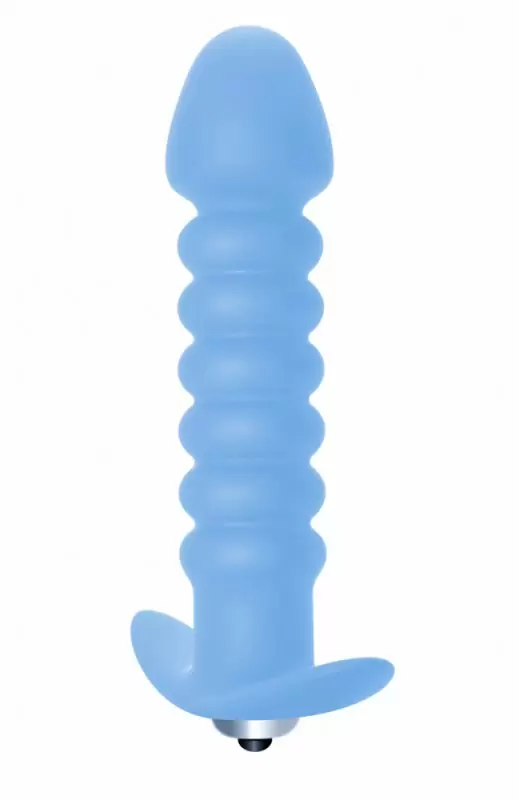 Анальная пробка с вибрацией Twisted Anal Plug Blue (Батарейки ААА) 5007-02lola