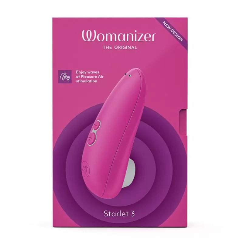 Вакуумный стимулятор клитора Womanizer Starlet 3, технология Pleasure Air, 6 скоростей, розовый