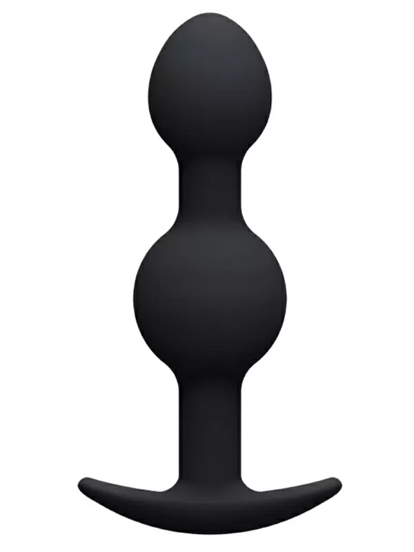 Анальная втулка Pretty Love, со смещённым центром тяжести, 12,5 см, силикон, черный