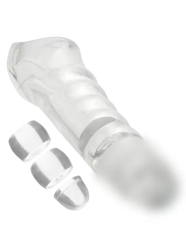 Увеличивающая насадка Clear Extension Kit, 9,5 см, ТПЕ, со вставками, прозрачный