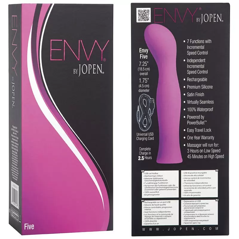 Вибромассажер Envy Five для стимуляции точки G – розовый