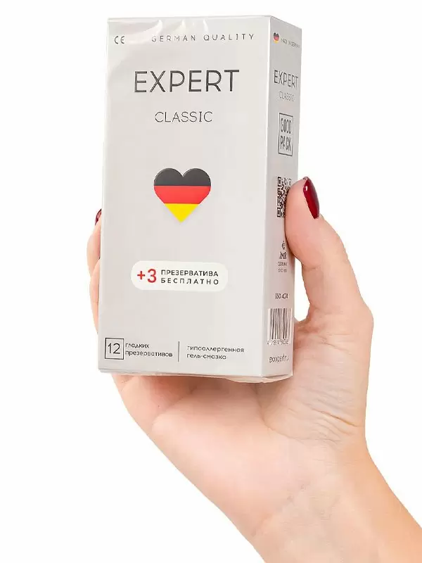 Оригинальные презервативы EXPERT Classic, классические, 18 см, 15 шт. в уп.
