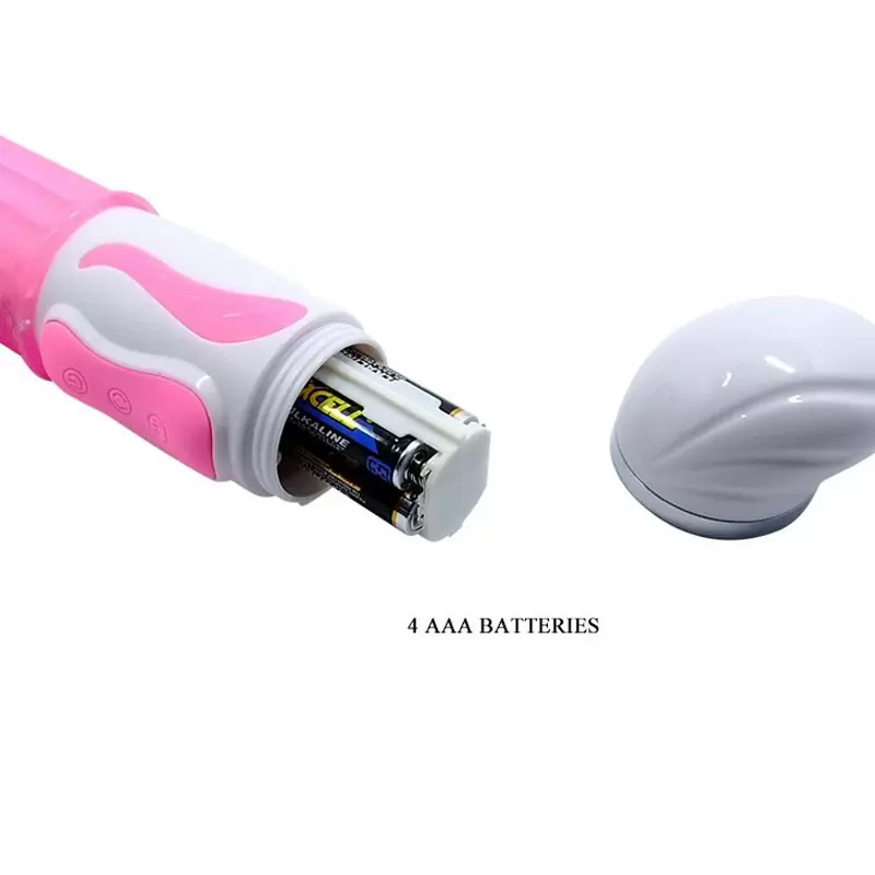 Вибратор-кролик с ротацией Fascination – розовый: 12 программ вибрации