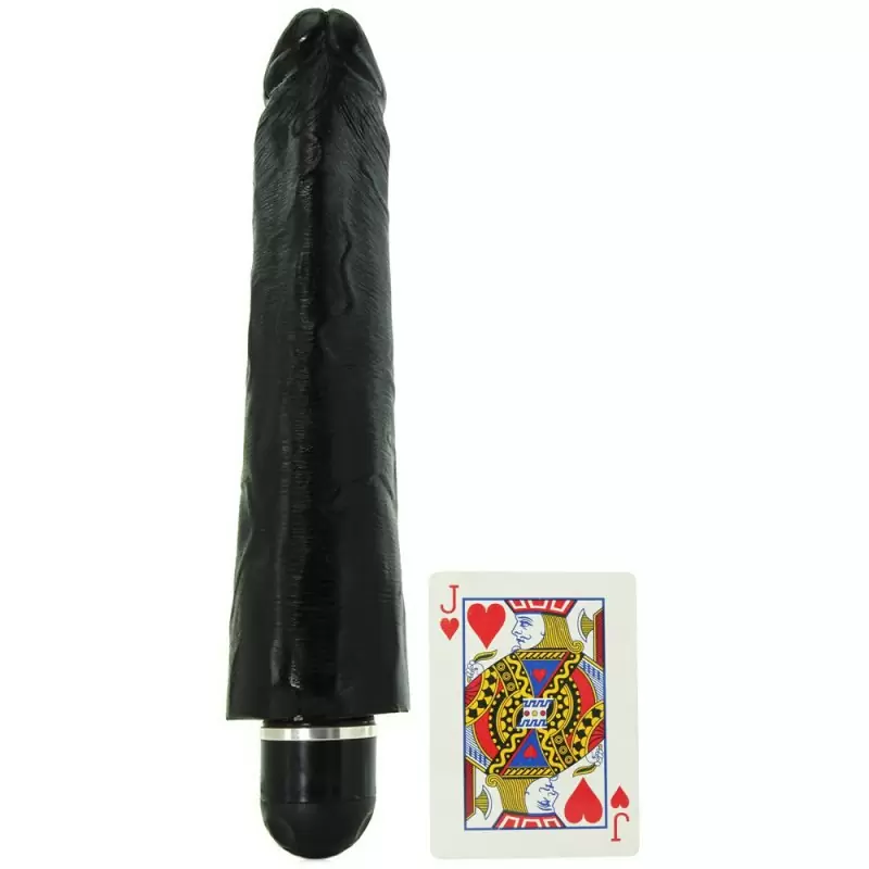 Вибромассажер King Cock 9'' с реалистичной насадкой – черный