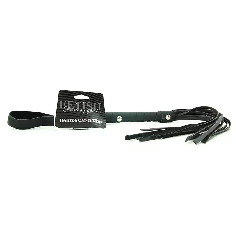 Плеть Deluxe Cat O'Nine девятихвостая – черная