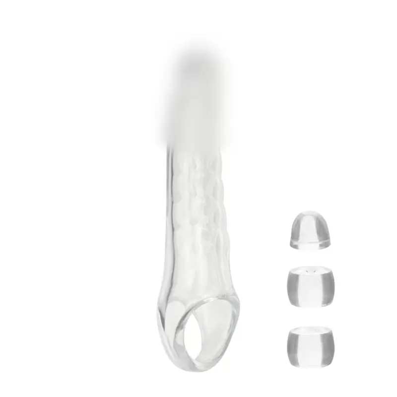 Увеличивающая насадка Clear Extension Kit, 9,5 см, ТПЕ, со вставками, прозрачный