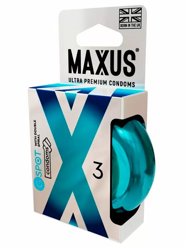 Гладкие презервативы MAXUS G Spot, двойная спираль, 18 см, 3 шт