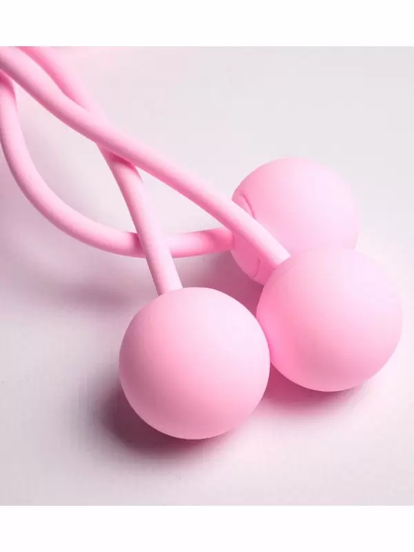 Вакуумный стимулятор клитора Youvic с вагинальными виброшариками, 16 см, 20 режимов, розовый