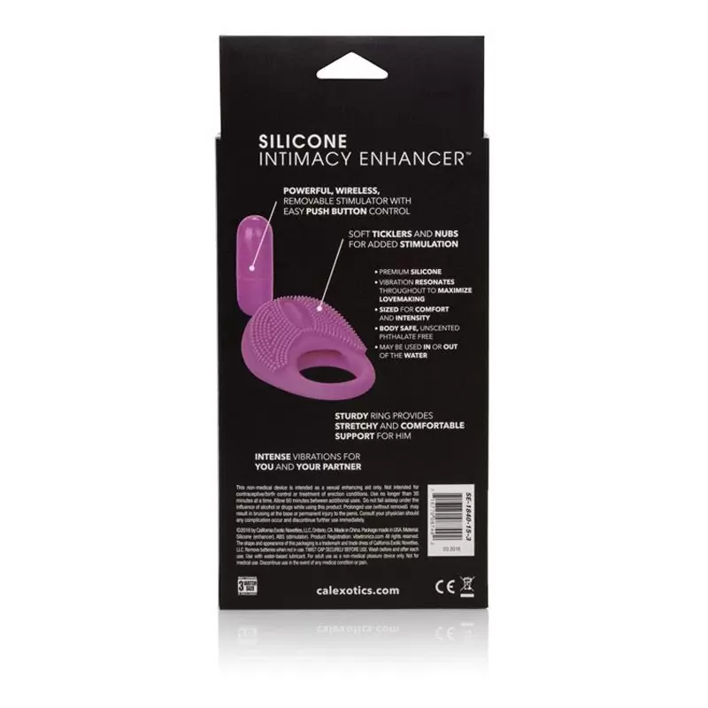 Водонепроницаемое кольцо для поддержания эрекции с вибрацией Silicone Intimacy Enhancer – розовый