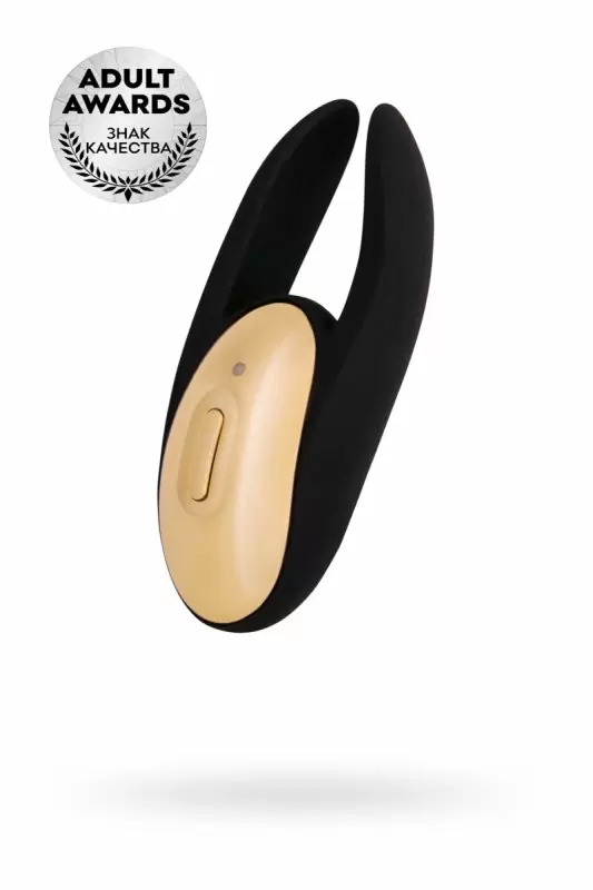 Черный вибратор для клитора и наружных интимных зон Waname D-Splash Wave, 9.3 см, силикон