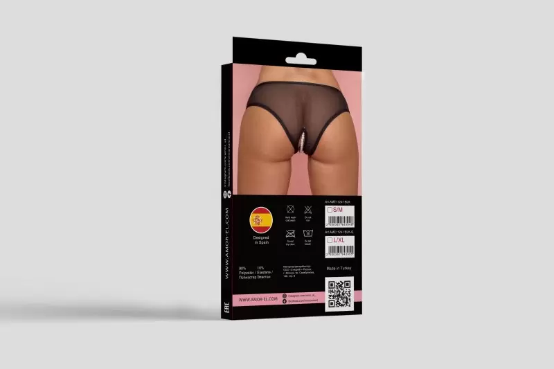 Трусики с доступом со стимулирующей нитью бусин S/M 