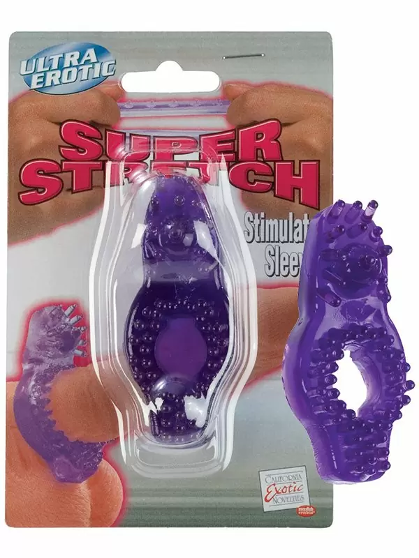 Эрекционное кольцо Super Stretch Stimulator Sleeve - Dual Noduled