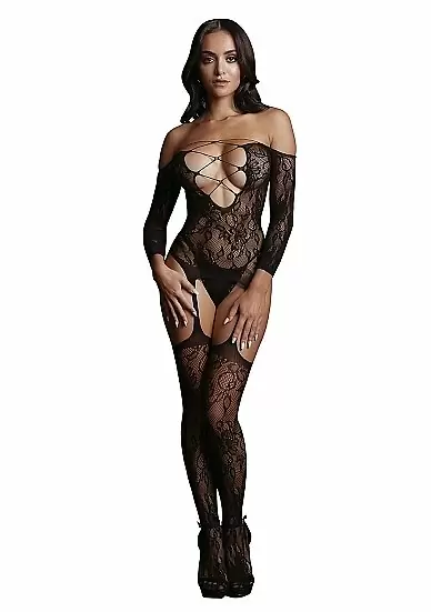 Кетсьюит боди-комбинезон Criss Cross Neck Bodystocking